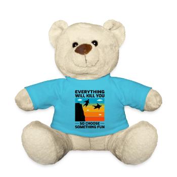Wingsuit fliegen Base Jumping Fallschirmspringen Wingsuiting - Teddy - Atollblau - Vorne