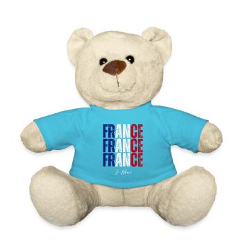 Flag of France, French pride - Teddy Bear - atoll blue - Front