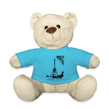 Tour Eiffel PARIS (Noir) - Nounours - bleu outremer - Devant