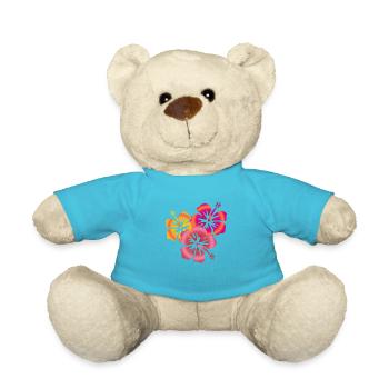 BALI fleurs d'hibiscus - Nounours - bleu outremer - Devant