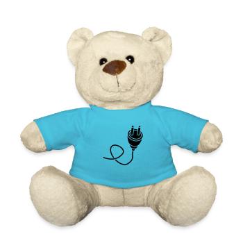 schwarz anschliessen anschluss kabel stecker steck - Teddy - Atollblau - Vorne