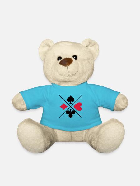 symboles de jeu de cartes - Nounours - bleu outremer