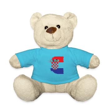 Kroatien Kroatisch Hrvatska Kroaten Kroaten Kroaten - Teddy - Atollblau - Vorne