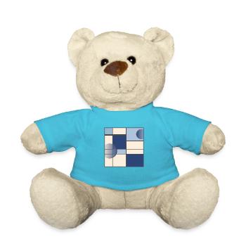 Style Mondrian en bleu - Nounours - bleu outremer - Devant