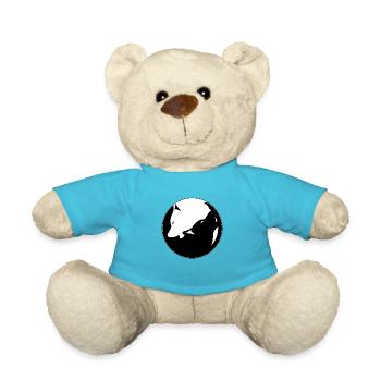 Wolf Kopf garou wild Tier Logo - Teddy - Atollblau - Vorne