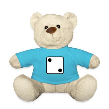 Würfel Symbol Design zum personalisieren - Teddy - Atollblau - Vorne