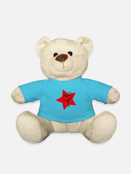 Cooles Rote Kommunist Faust Hand Protest Geschenk - Teddy - Atollblau