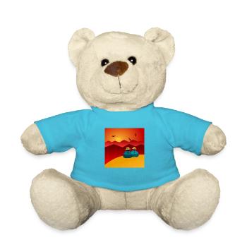 Two women looking at the horizon - Teddy Bear - atoll blue - Front