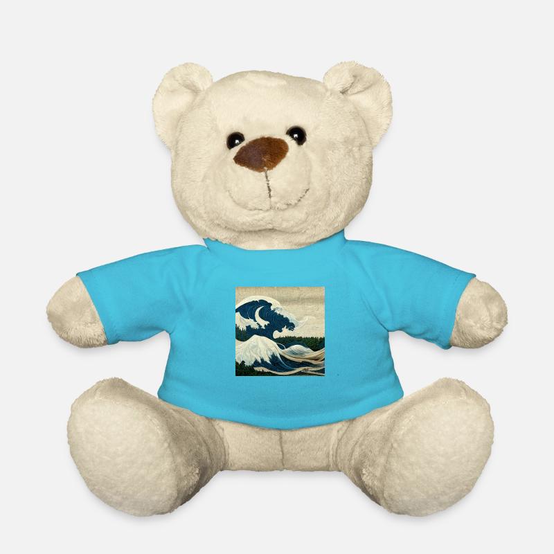 The Great Wave - Teddy Bear - atoll blue