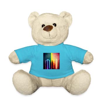 Orgueil arc-en-ciel amour néons lumières - Nounours - bleu outremer - Devant