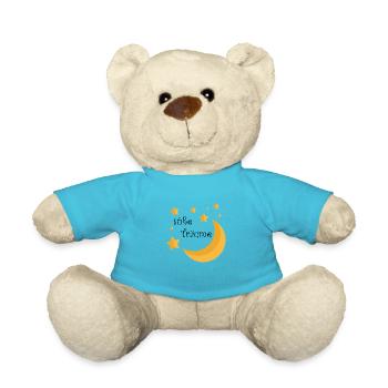 Süsse Träume, erholsame Nacht. Traum wird wahr - Teddy - Atollblau - Vorne