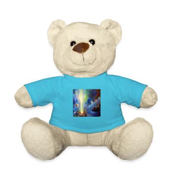 White hole in space - Teddy Bear - atoll blue - Front