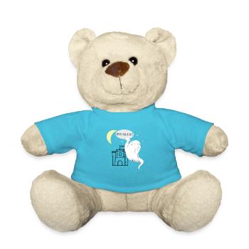 Ghost in the haunted castle begins to haunt - Teddy Bear - atoll blue - Front