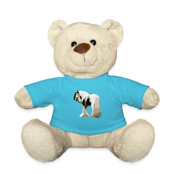 Horse, Tinker, Horse Tinker, Gift Idea - Teddy Bear - atoll blue - Front