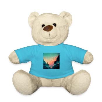 Fantasy Mystery Landscape Painting - Teddy Bear - atoll blue - Front