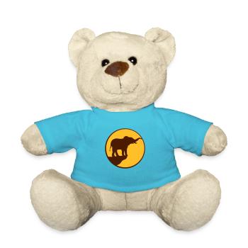 Mond Elefant Klippe Silhouette - Teddy - Atollblau - Vorne