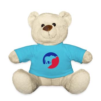 Vollmond Elefant Silhouette Klippe - Teddy - Atollblau - Vorne