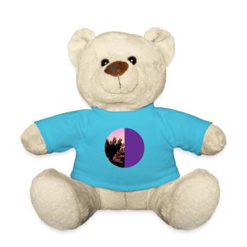 T-Shirt Urlaub Strand Palmen Ferien Sommer Sonne - Teddy - Atollblau - Vorne