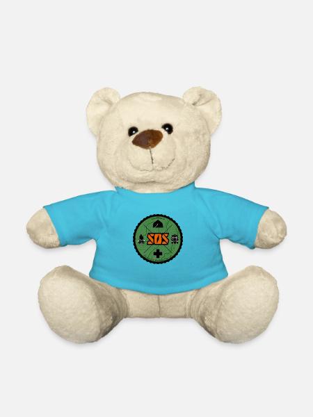 Logo SOS vert - Nounours - bleu outremer