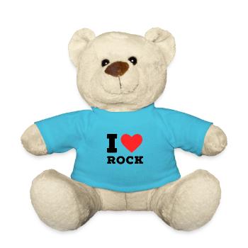 I love rock - Teddy Bear - atoll blue - Front