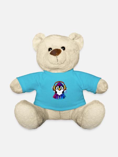 Nerd Pinguin mit Pullover - Teddy - Atollblau