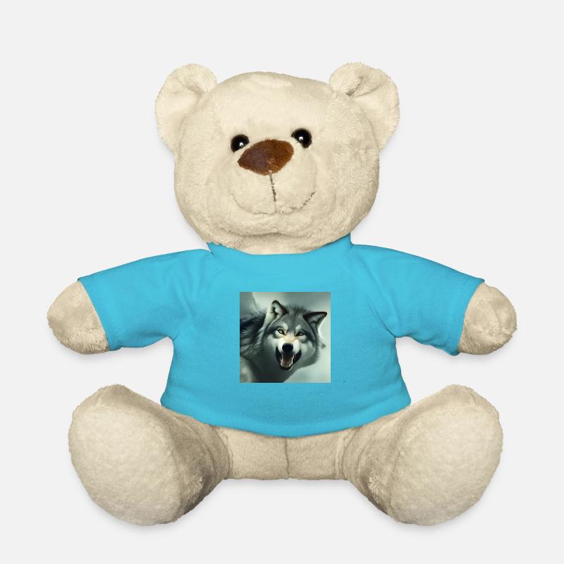 Angry wolf - Teddy Bear - atoll blue