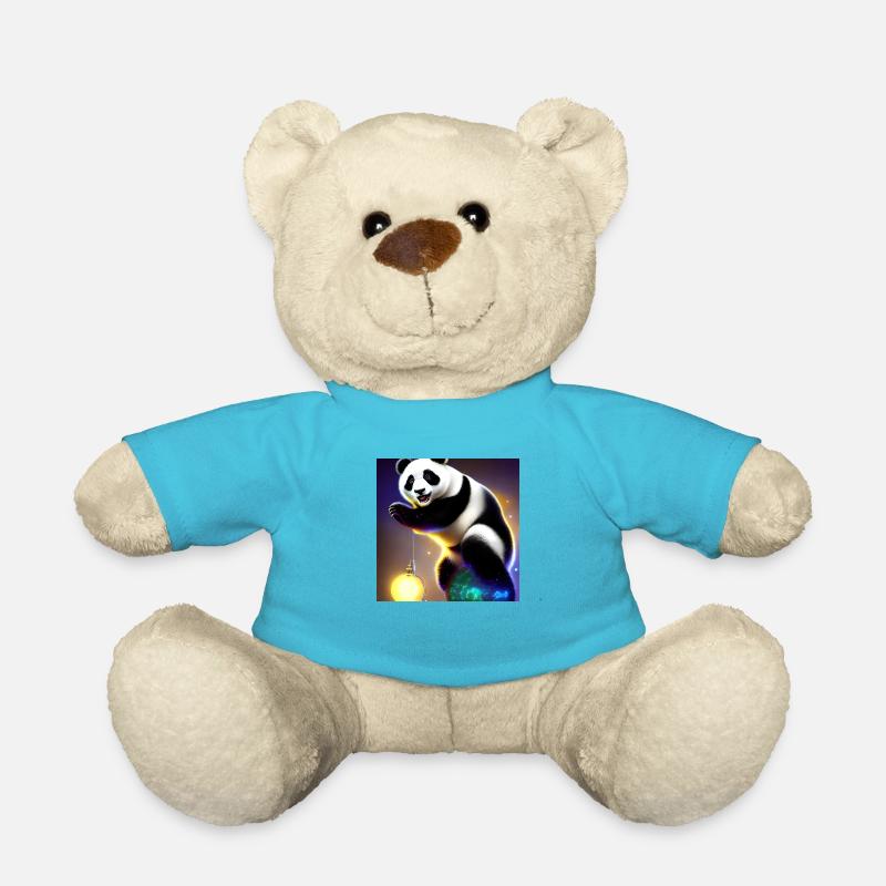 Un panda pour tous les cœurs - Nounours - bleu outremer