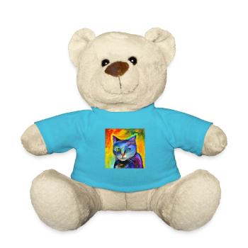 Fantasy portrait of a cat - Teddy Bear - atoll blue - Front