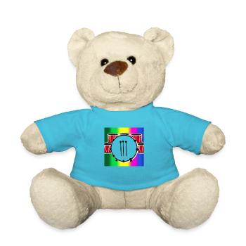 Schlagzeug vor Regenbogen - Teddy - Atollblau - Vorne