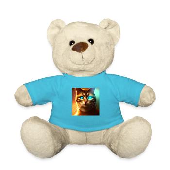 The Universe Cat - Teddy Bear - atoll blue - Front