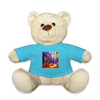 Magic watercolor nature forest - Teddy Bear - atoll blue - Front