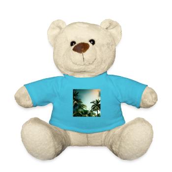 Paysage avec des palmiers - Nounours - bleu outremer - Devant