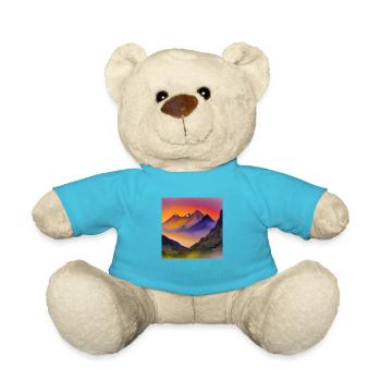 Berge Aquarell Natur - Teddy - Atollblau - Vorne