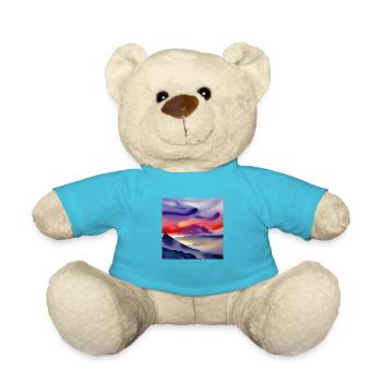 Berge Aquarellfarbe - Teddy - Atollblau - Vorne