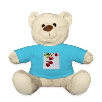 Winter cherry painting - Teddy Bear - atoll blue - Front