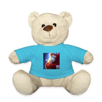 Weihnachtsmann Nikolaus Santa Claus Weihnachten - Teddy - Atollblau - Vorne