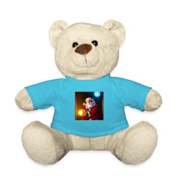 Weihnachtsmann Nikolaus Santa Claus Weihnachten - Teddy - Atollblau - Vorne
