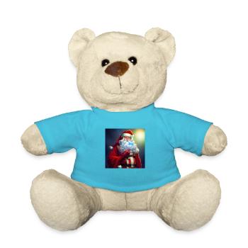 Weihnachtsmann Nikolaus Santa Claus Weihnachten - Teddy - Atollblau - Vorne