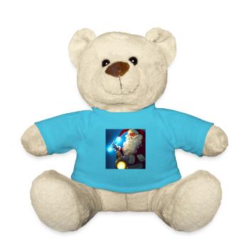 Weihnachtsmann Nikolaus Santa Claus Weihnachten - Teddy - Atollblau - Vorne