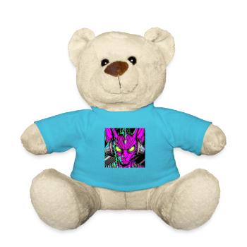 Angry cat - Teddy Bear - atoll blue - Front
