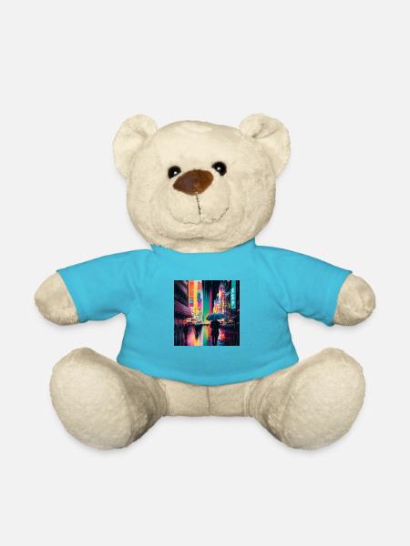 A Rainy Day in Tokyo - Teddy Bear - atoll blue