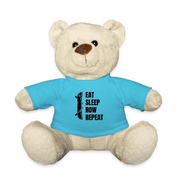 Ruderer Ruderin Spruch Ruderverein lustige Rudern - Teddy - Atollblau - Vorne