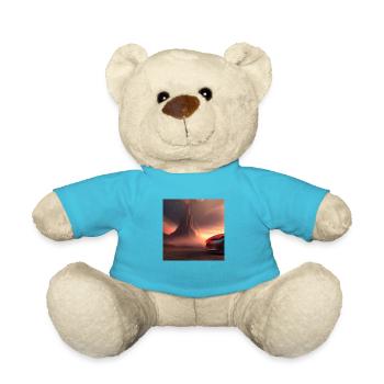 Voiture devant montagne - Nounours - bleu outremer - Devant