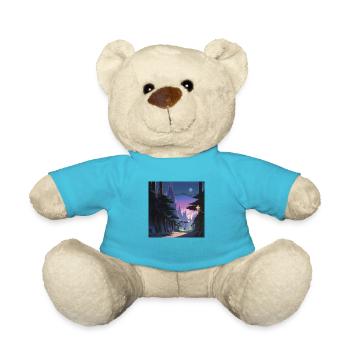 Sunrise in the forest - Teddy Bear - atoll blue - Front