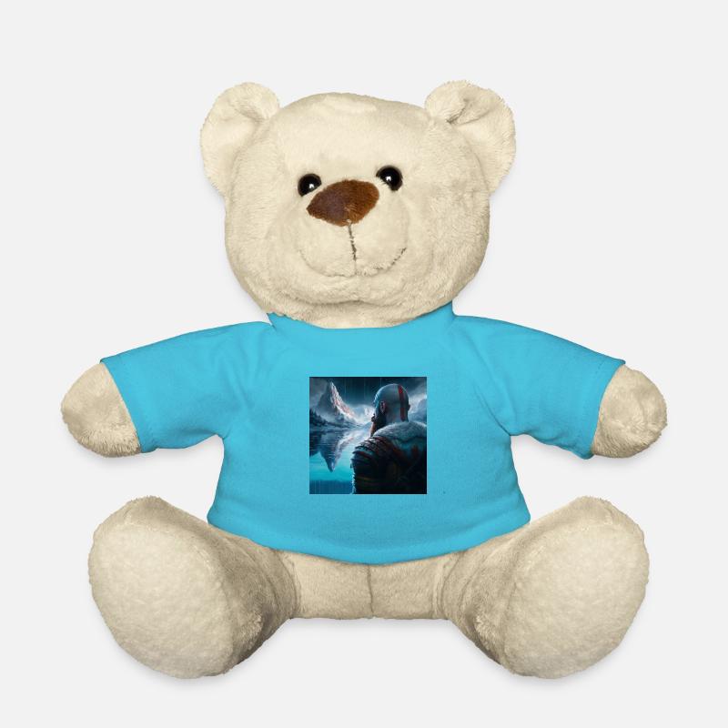 kratos devant les montagnes - Nounours - bleu outremer