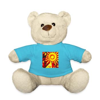 Alien besucht die Pyramiden - Teddy - Atollblau - Vorne