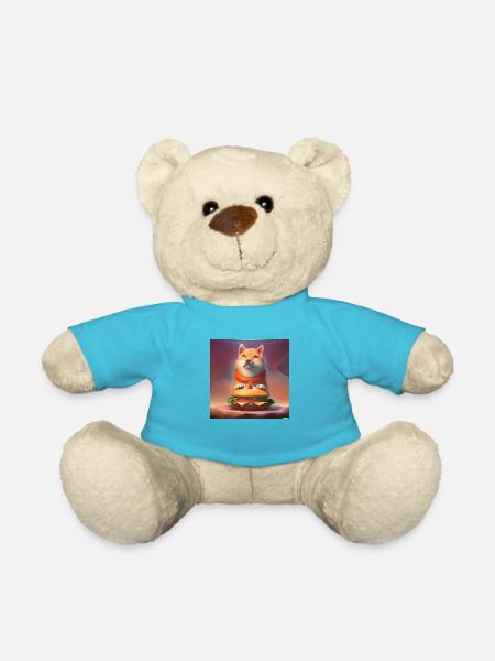 Un art numérique Shiba Inu Hamburger diseur - Nounours - bleu outremer
