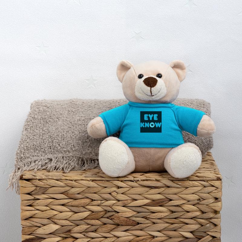 Eye Know frame White Tee Teddy Bear