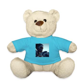 Warrior of a Cyber-punk world - Teddy Bear - atoll blue - Front