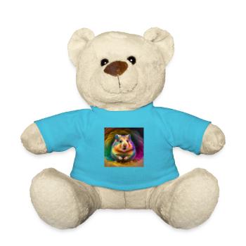 Farbiger Hamster, einzigartiges Design - Teddy - Atollblau - Vorne
